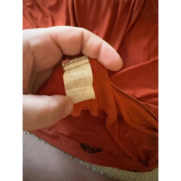 Vintage Susan Fredrick Orange and Black Design Boho Kimono - Picture 2 of 6